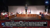 Bronca en Alcorcón: Vox lleva unas balas sin munición para defender a la Policía y el PSOE se escandaliza