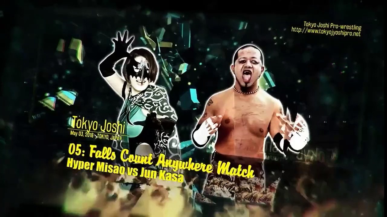 TJPW YES! Wonderland 2018 Falls Count Anywhere Match Hyper Misao vs Jun Kasai
