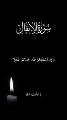 ﴿ إِن تَسْتَفْتِحُوا فَقَدْ جَاءَكُمُ الْفَتْحُ ۖ وَإِن تَنتَهُوا فَهُوَ خَيْرٌ لَّكُمْ ۖ وَإِن تَعُودُوا نَعُدْ وَلَن تُغْنِيَ عَنكُمْ فِئَتُكُمْ شَيْئًا وَلَوْ كَثُرَتْ وَأَنَّ اللَّهَ مَعَ الْمُؤْمِنِينَ﴾ [ الأنفال: 19]