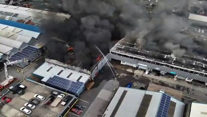 Firefighters tackle huge factory blaze in Birmingham