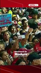 Maduro advierte con “baño de sangre” en Venezuela si no gana las elecciones.