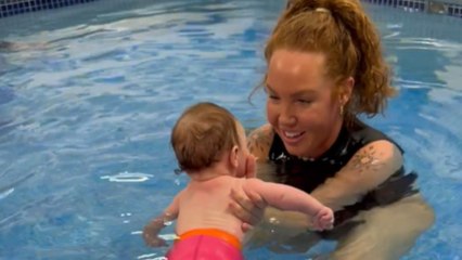 Baby boy blossoms into a budding swimmer in just half a year