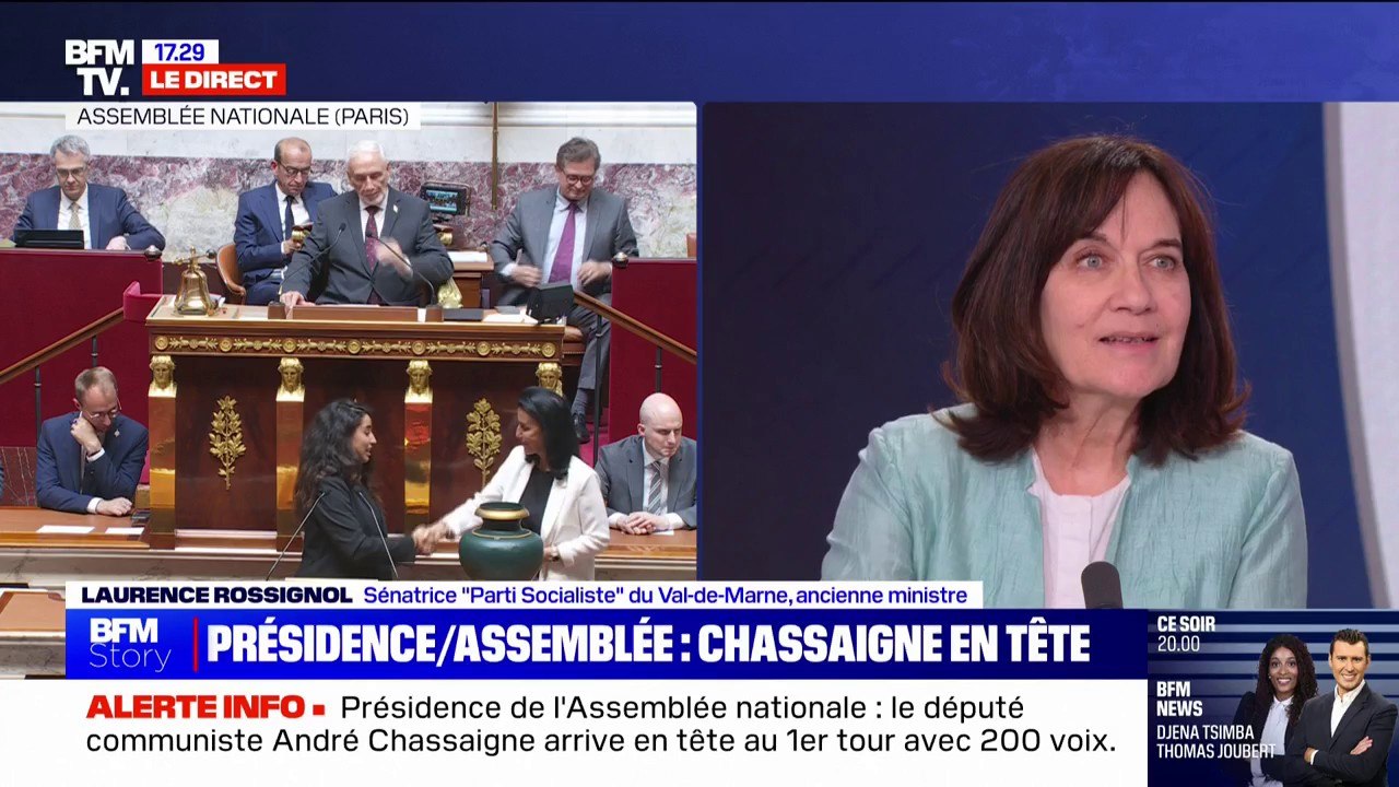 Présidence de l'Assemblée: "C'est un bon résultat pour André Chassaigne", se félicite Laurence Rossignol (PS)
