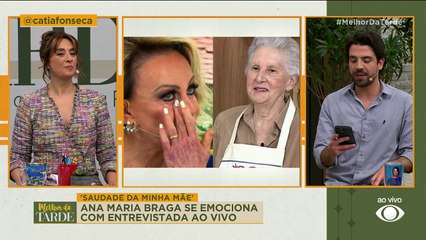 Ana Maria se emociona com convidada em entrevista: "Saudade da minha mãe"