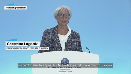 Christine Lagarde: "El BCE mantendrá los tres tipos de interés oficiales sin cambios"