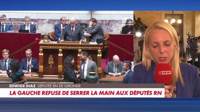 Edwige Diaz : «Je voudrais adresser tout mon soutien à mes deux très jeunes collègues Flavien Termet et Hanane Mansouri qui ont tendu la main à chacun des députés qui se présentaient à la tribune pour voter»