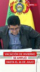 ¿A qué se debe la segunda ampliación de la vacación de invierno en Bolivia?