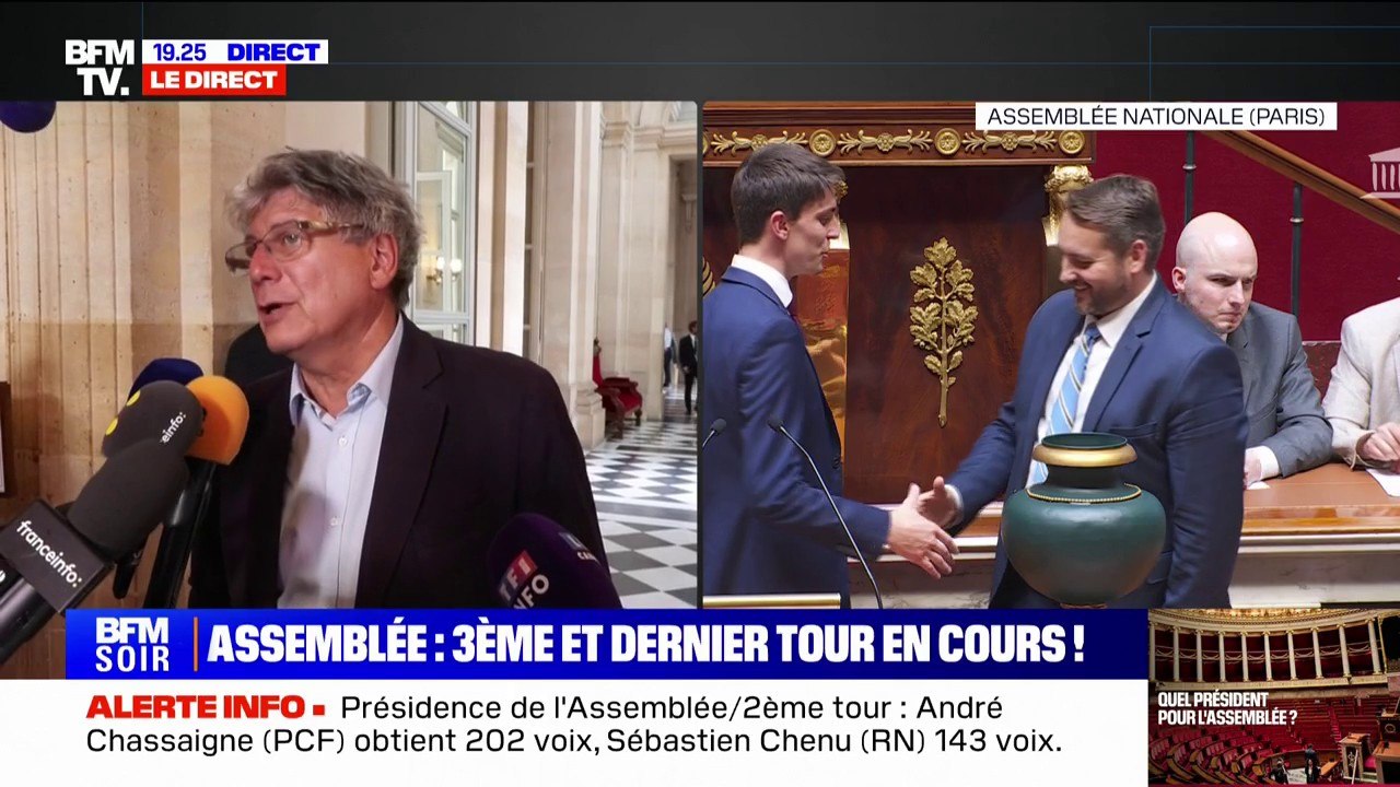 Éric Coquerel (LFI-NFP): "Malgré des alliances entre le camp macroniste et les Républicains, les choses sont serrées" pour le vote à la présidence de l'Assemblée
