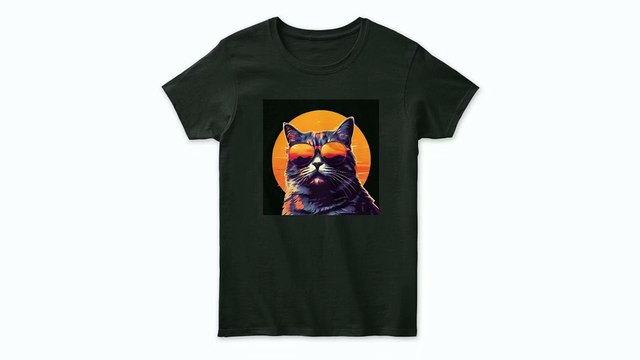 Cat adorned in oversized sunglasses facing the lens T-Shirt Hodies mens womens fit many color size