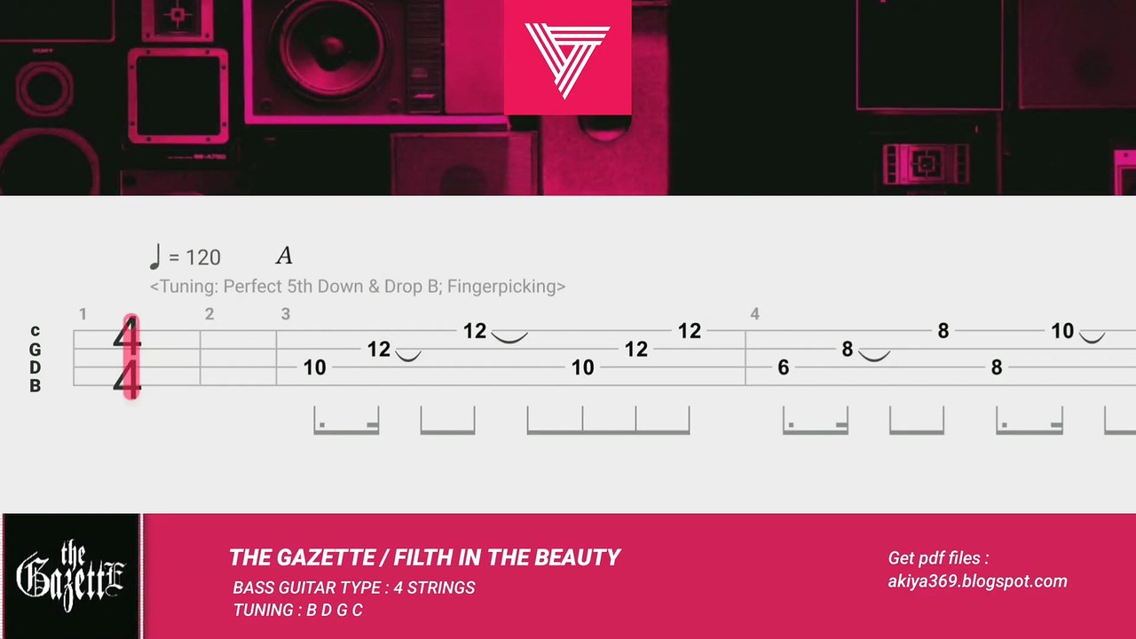 FILTH IN THE BEAUTY / THE GAZETTE 【BASS TAB】