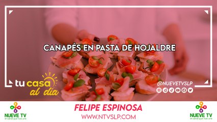 Canapés en pasta de hojaldre