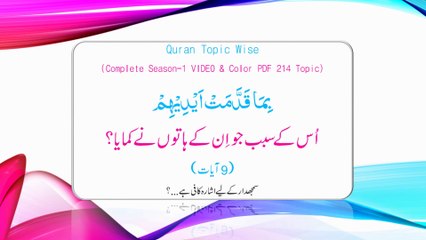 Topic 007 Us Ke Sabab Jo Inke Haaton Ne Kamaaya - [9 Aayaat - Arabic & Urdu] - Quran Topic Wise - HD