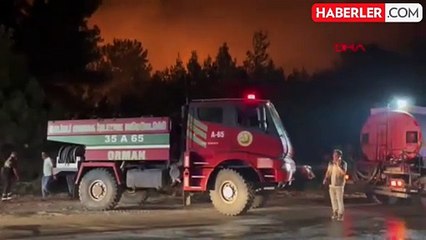 İzmir'deki Orman Yangınında Alevler Piknik Alanına Yaklaşıyor