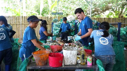 The sibling trio turning Bali's river trash into sandals and furniture