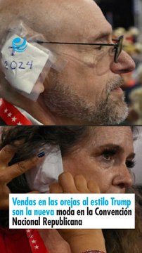 Vendas en las orejas al estilo Trump son la nueva moda en la Convención Nacional Republicana