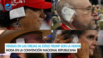 Vendas en las orejas al estilo Trump son la nueva moda en la Convención Nacional Republicana