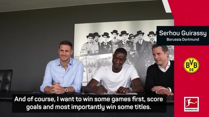 Guirassy happy to be on right side of 'Yellow Wall' after Dortmund move