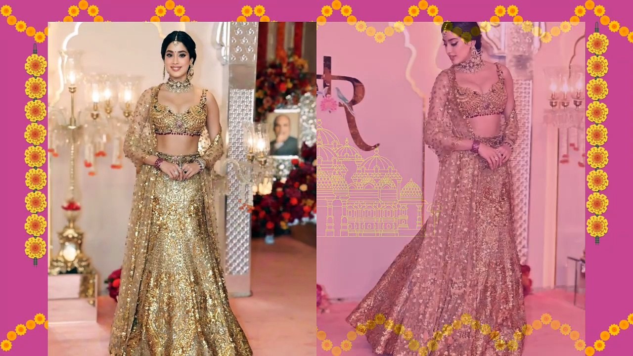 Jhanvi Kapoor Looks in Anant Ambani and Radhika...