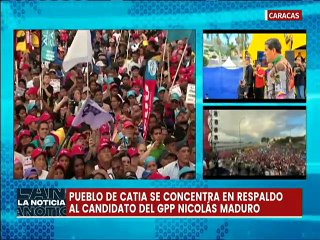 Catia recibe con alegría al candidato presidencial Nicolás Maduro