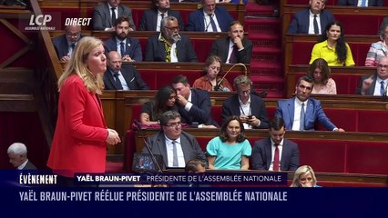 Les premiers mots de Yaël Braun-Pivet après sa réélection à la Présidence de l'Assemblée Nationale