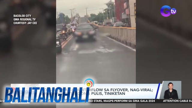 Kotseng nag-counterflow sa flyover, nag-viral; driver na retiradong pulis, tiniketan | Balitanghali