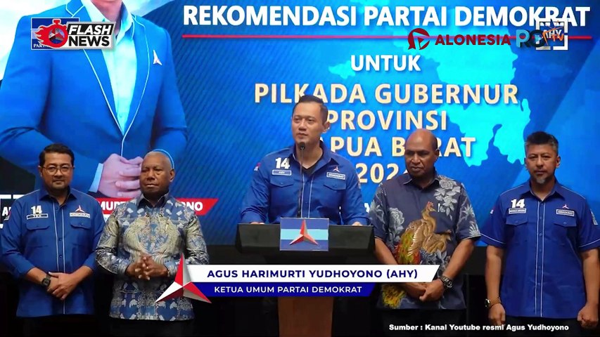 AHY Serahkan Rekomendasi Partai Demokrat untuk Pilgub Papua Barat