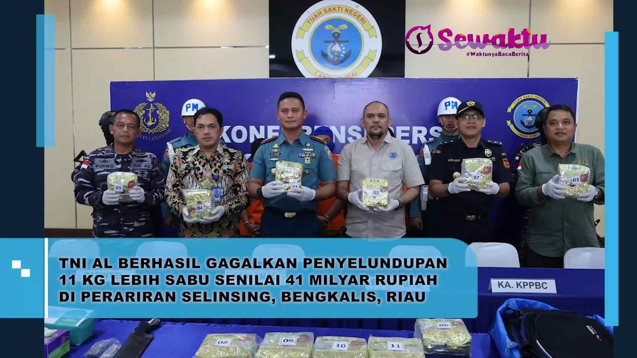 Detik-detik TNI AL Berhasil Gagalkan Penyeludupan 11 KG Sabu Senilai 41 Miliar Rupiah