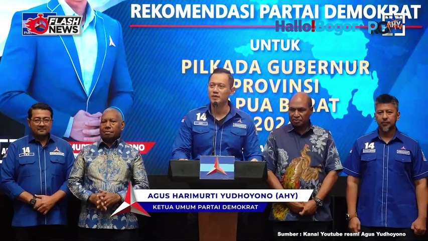 AHY Serahkan Rekomendasi Partai Demokrat untuk Pilgub Papua Barat: Dominggus Mandacan dan Muhammad Lakotani Sirua Jadi Kandidat