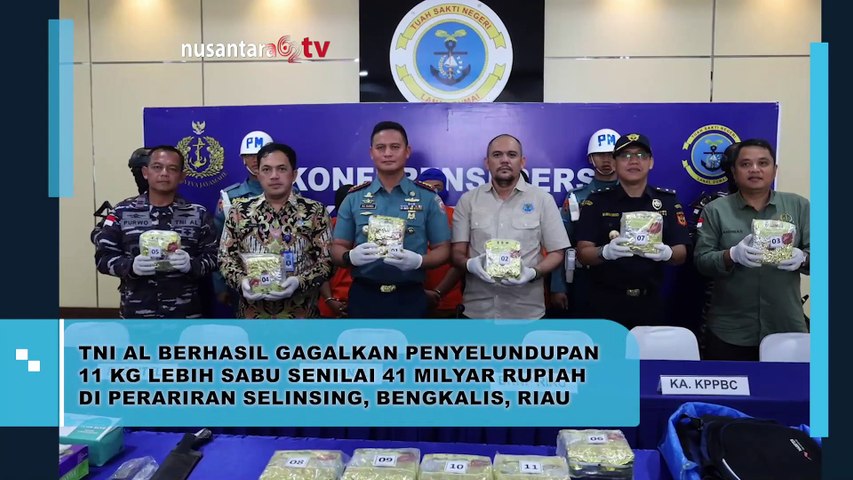 TNI AL Cegah Penyelundupan Sabu-Sabu Rp 41 Miliar di Perairan Riau