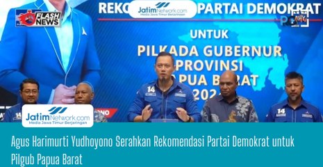 Agus Harimurti Yudhoyono Serahkan Rekomendasi Partai Demokrat untuk Pilgub Papua Barat