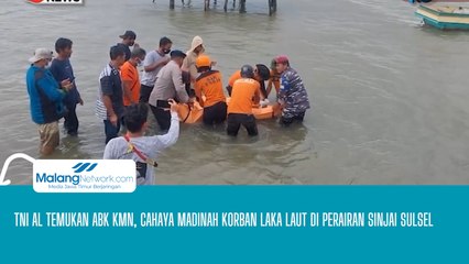 TNI AL Temukan ABK kmn, Cahaya Madinah Korban Laka Laut di Perairan Sinjai Sulsel
