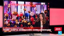 Trump acepta oficialmente su nominación como candidato presidencial por el Partido Republicano