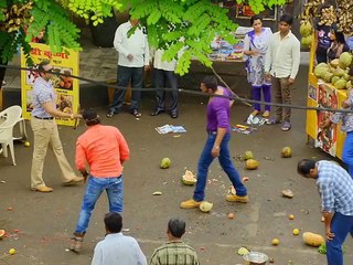 Ajay Devgan and Sonakshi action movie scene