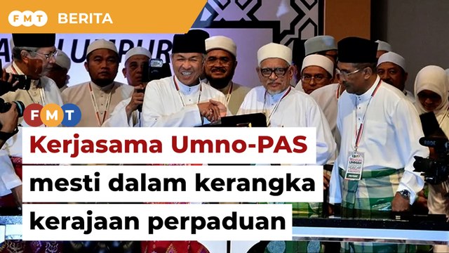 Kerjasama Umno-PAS mesti dalam kerangka kerajaan perpaduan, kata Khairuddin
