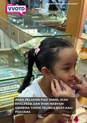 PELAKON dan usahawan Fizo Omar berkongsi detik gembira apabila dua puterinya berjaya tindik telinga