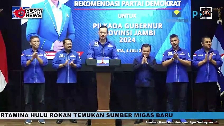 AHY Serahkan Rekomendasi Partai Demokrat untuk Pilgub Jambi