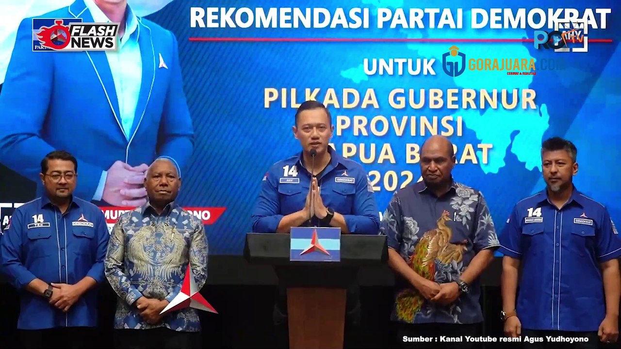 AHY SERAHKAN REKOMENDASI PARTAI DEMOKRAT UNTUK PILGUB PAPUA BARAT