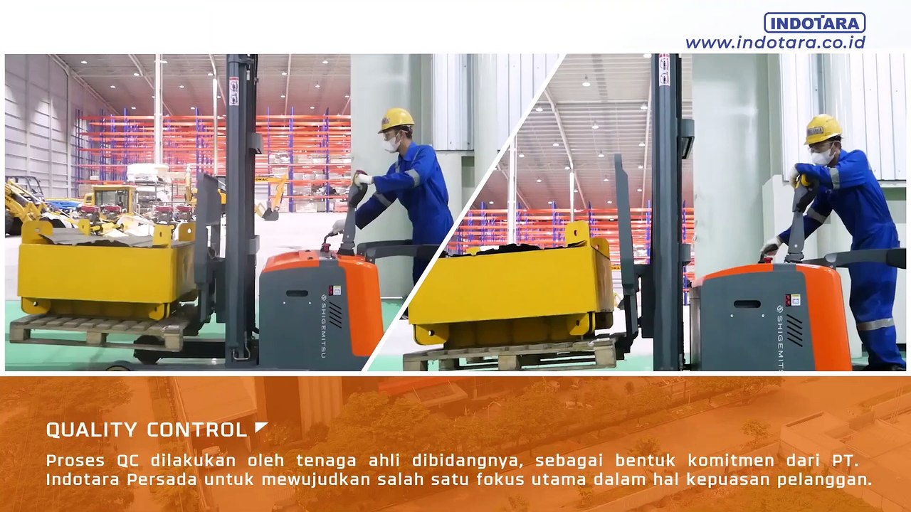 DELIVERY SHIGEMITSU ELECTRIC REACH STACKER 1.5T KQD15R-1150-5600 KE PT. TIRTAKENCANA TATAWARNA