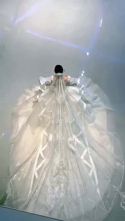 Beautiful bridal white gown