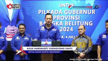 Agus Harimurti Yudhoyono Serahkan Rekomendasi Partai Demokrat Untuk Pilgub Bangka Belitung