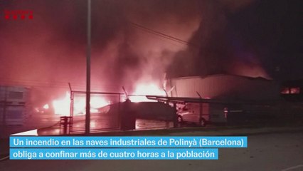 Un incendio en las naves industriales de Polinyà (Barcelona) obliga a confinar más de cuatro horas a la población