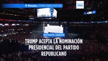 Donald Trump acepta la nominación presidencial del Partido Republicano
