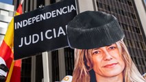 Protestas en frente de los juzgados por la declaración de Begoña Gómez