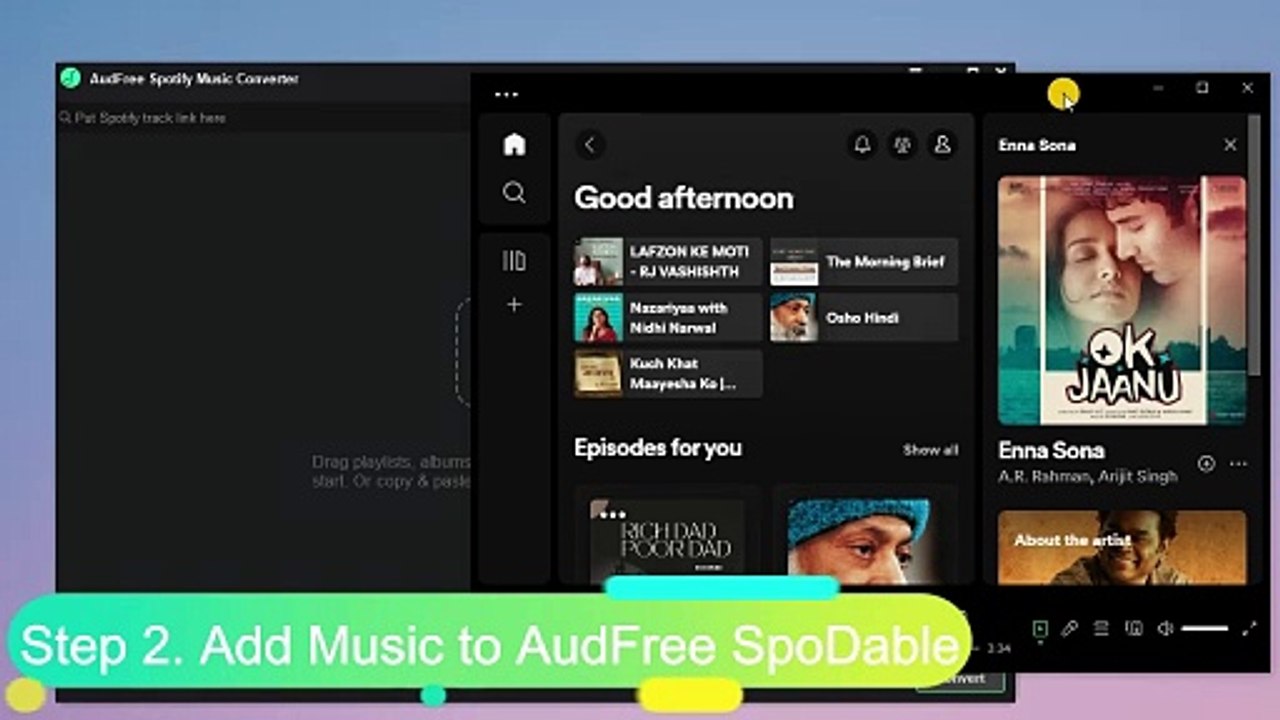 How to Use AudFree SpoDable Music Converter video Dailymotion