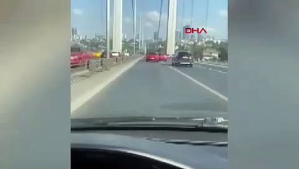 Trafikte tehlikeli inatlaşmaya para cezası kesildi