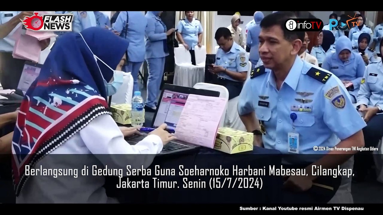 JELANG PERINGATAN KE-77 HARI BAKTI TNI AU DAN HUT KE-61 WARA, MABESAU GELAR DONOR DARAH