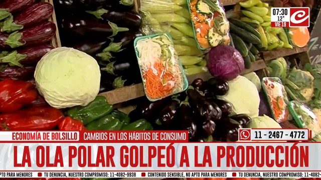 Por las nubes: la ola polar afectó los precios de frutas y verduras