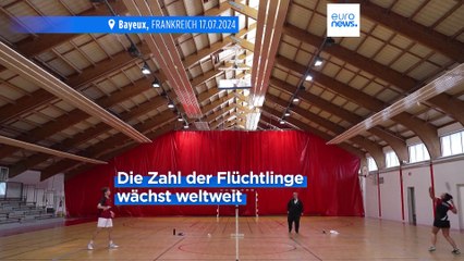 Ein Zeichen für die Solidarität: Olympia-Flüchtlingsteam trifft sich in Bayeux