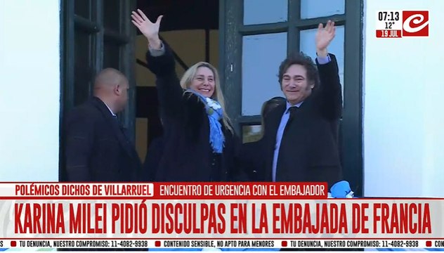 Tras los dichos de Villarruel, Karina pidió disculpas en la embajada de Francia