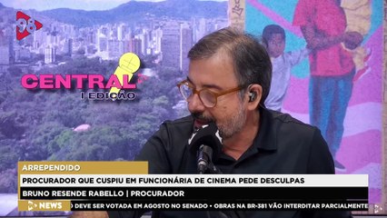 CENTRAL 98 | Procurador pede desculpas após cuspir em funcionária do cinema